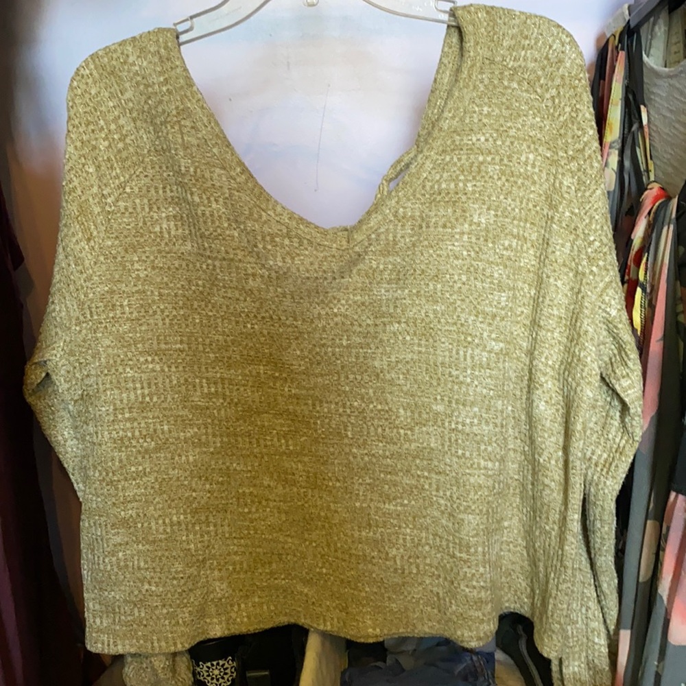 SO cozy top sweater with open back